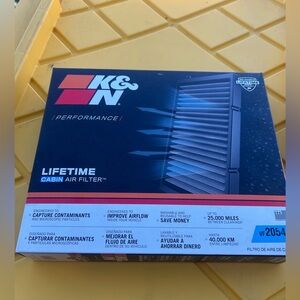 K&N VF2054 Cabin Air Filter Toyota Subaru Lexus Mazda
